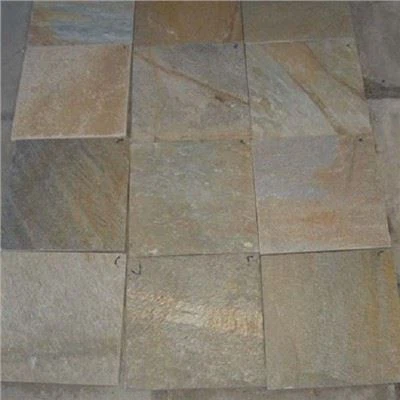 کاشی تخته سنگ زرد چوبی