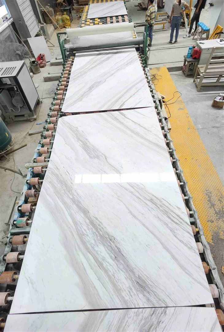 Natural Stone White Color Volakas Marble For Apartment